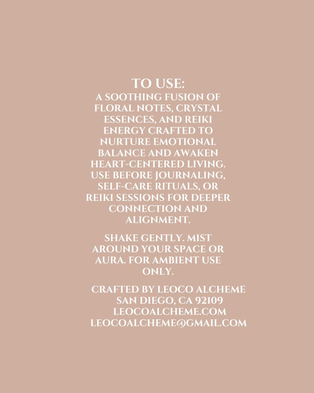 Harmony Heart + Soul Alignment Spray 4 oz